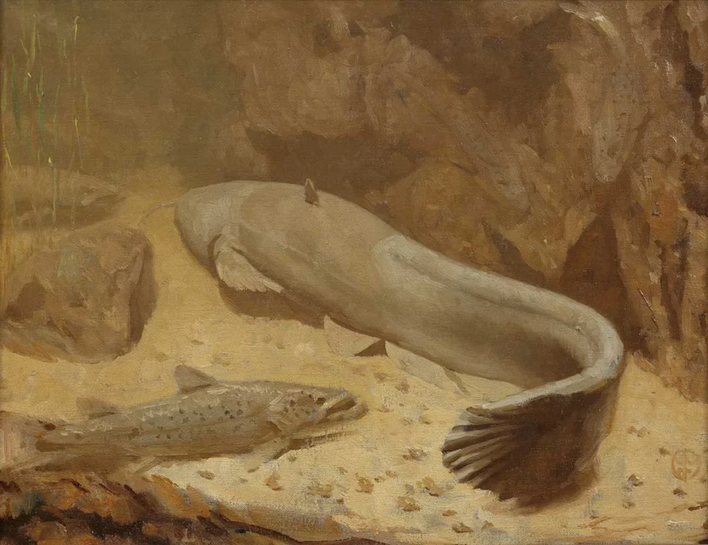 Gerrit Willem Dijsselhof – Meerval en snoek