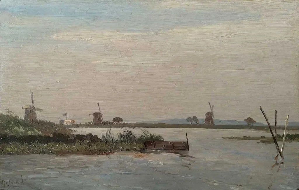 P.J.C. Gabriël – Molens in een polder
