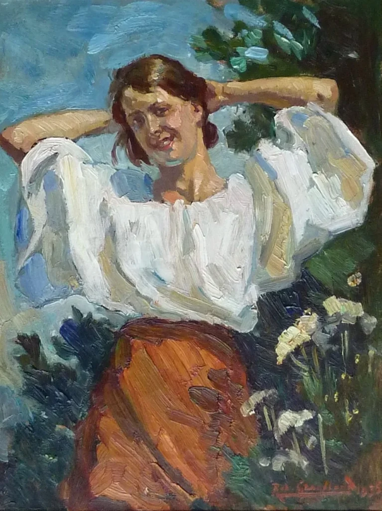 Rob Graafland – Jonge vrouw in witte blouse