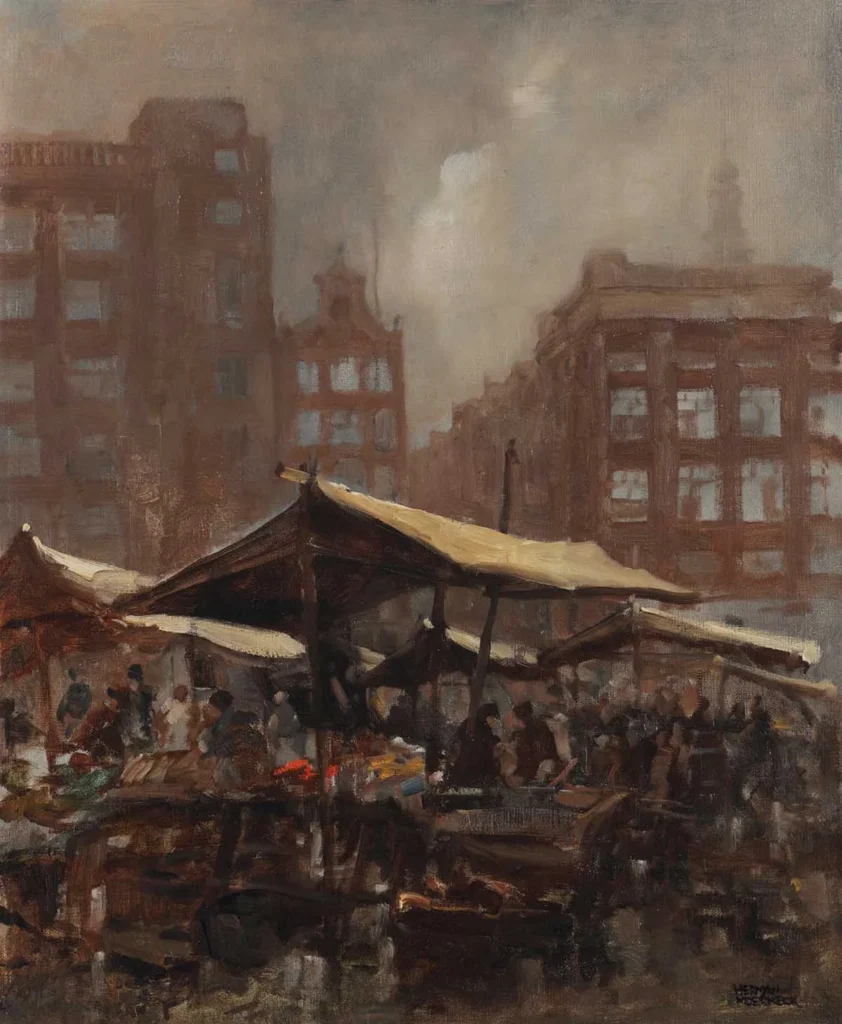 Herman Moerkerk – Op de Nieuwmarkt, Amsterdam