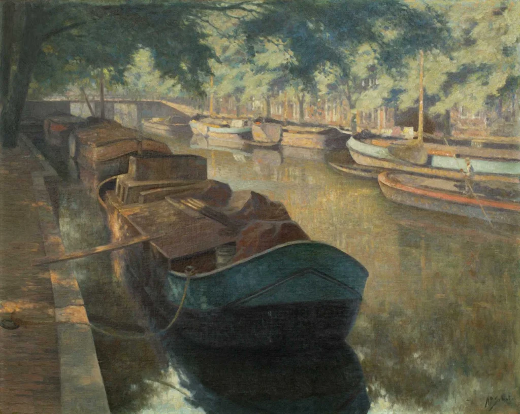 A.P. Schotel – Gezicht op de Prinsengracht nabij de Leidsegracht en de Raamstraat, Amsterdam