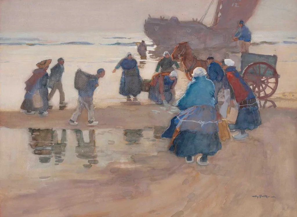 Willy Sluiter – Figuren op het strand, Katwijk aan Zee