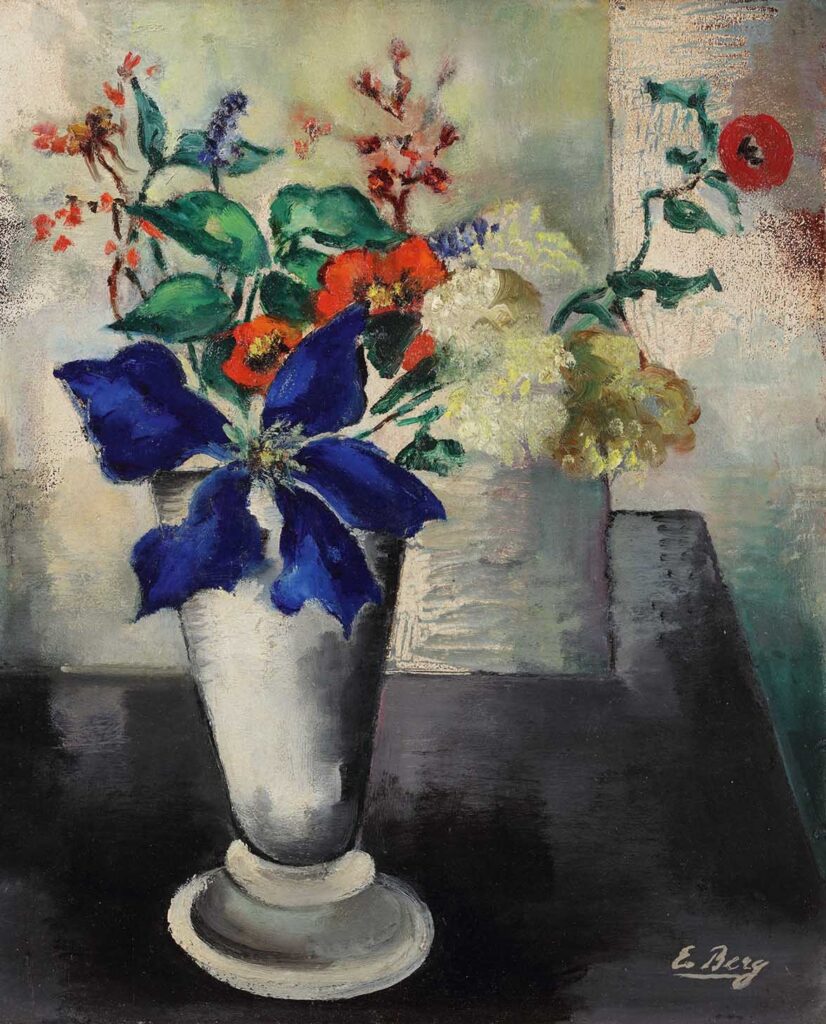 Else Berg (1877-1942) – Bloemen in een witte vaas – ca. 1935